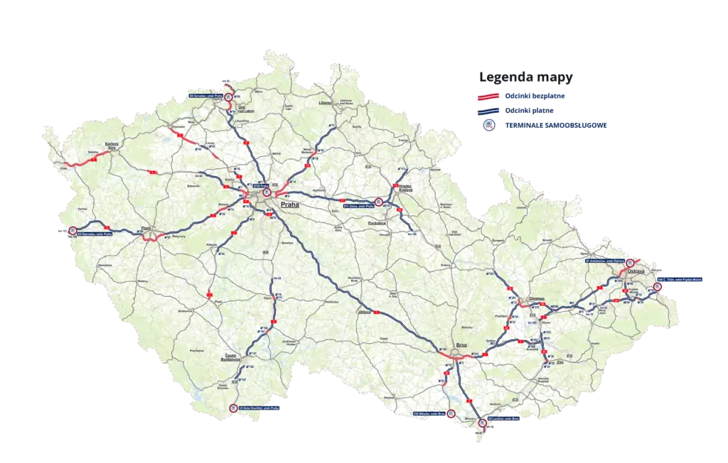 Czechy - winiety autostradowe w 2023